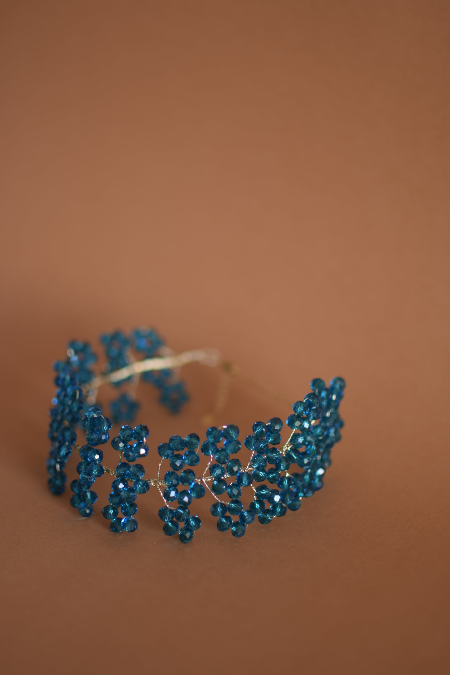 Gargantilha flores azul
