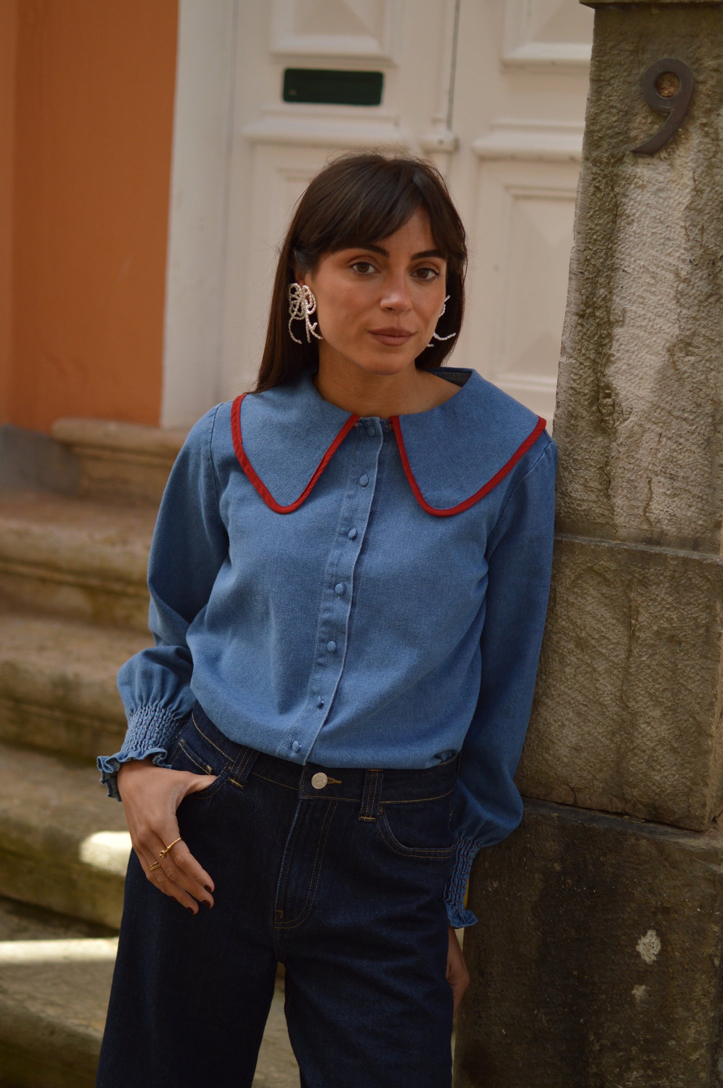 Camisa ganga gola contraste