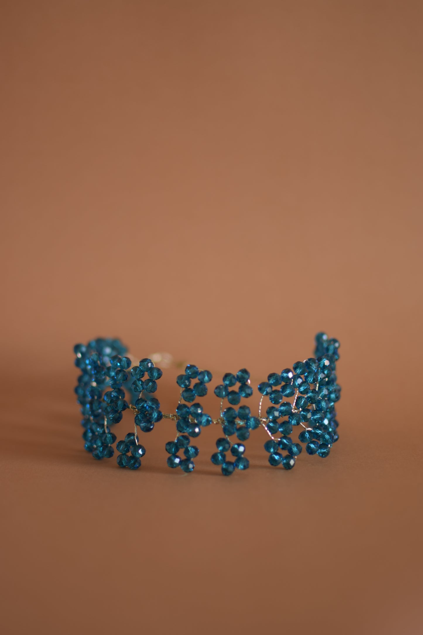 Gargantilha flores azul