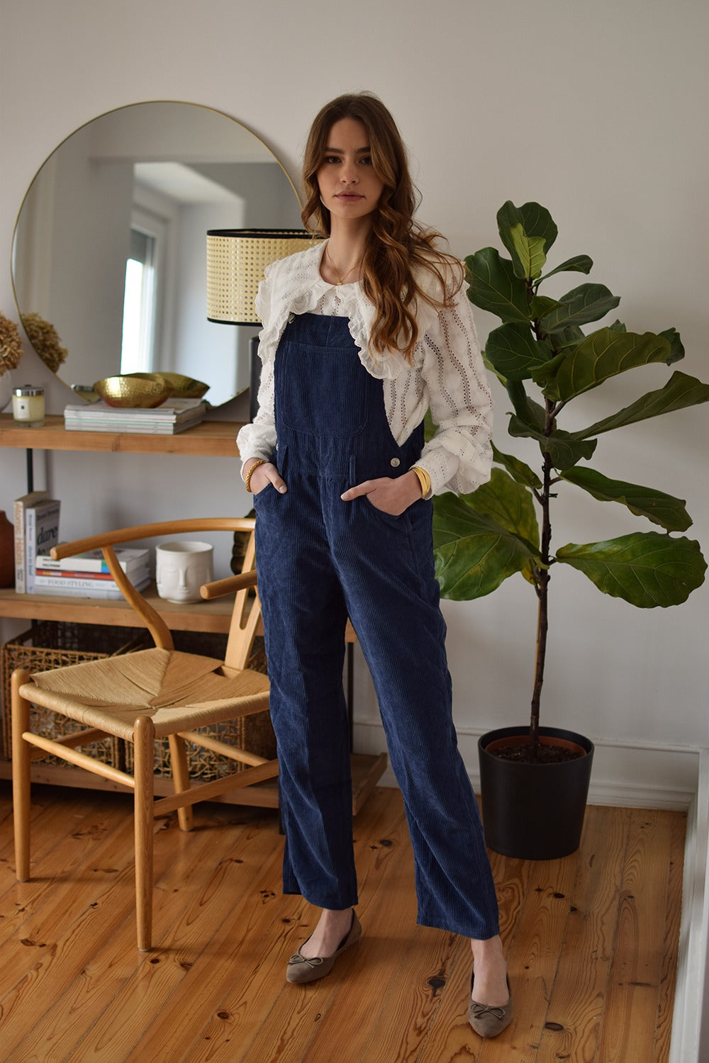 blue dungarees