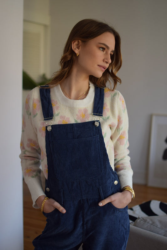 blue dungarees